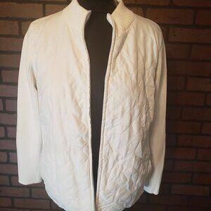 Croft & Barrow Zip Front Quilted Sweater Jacket -